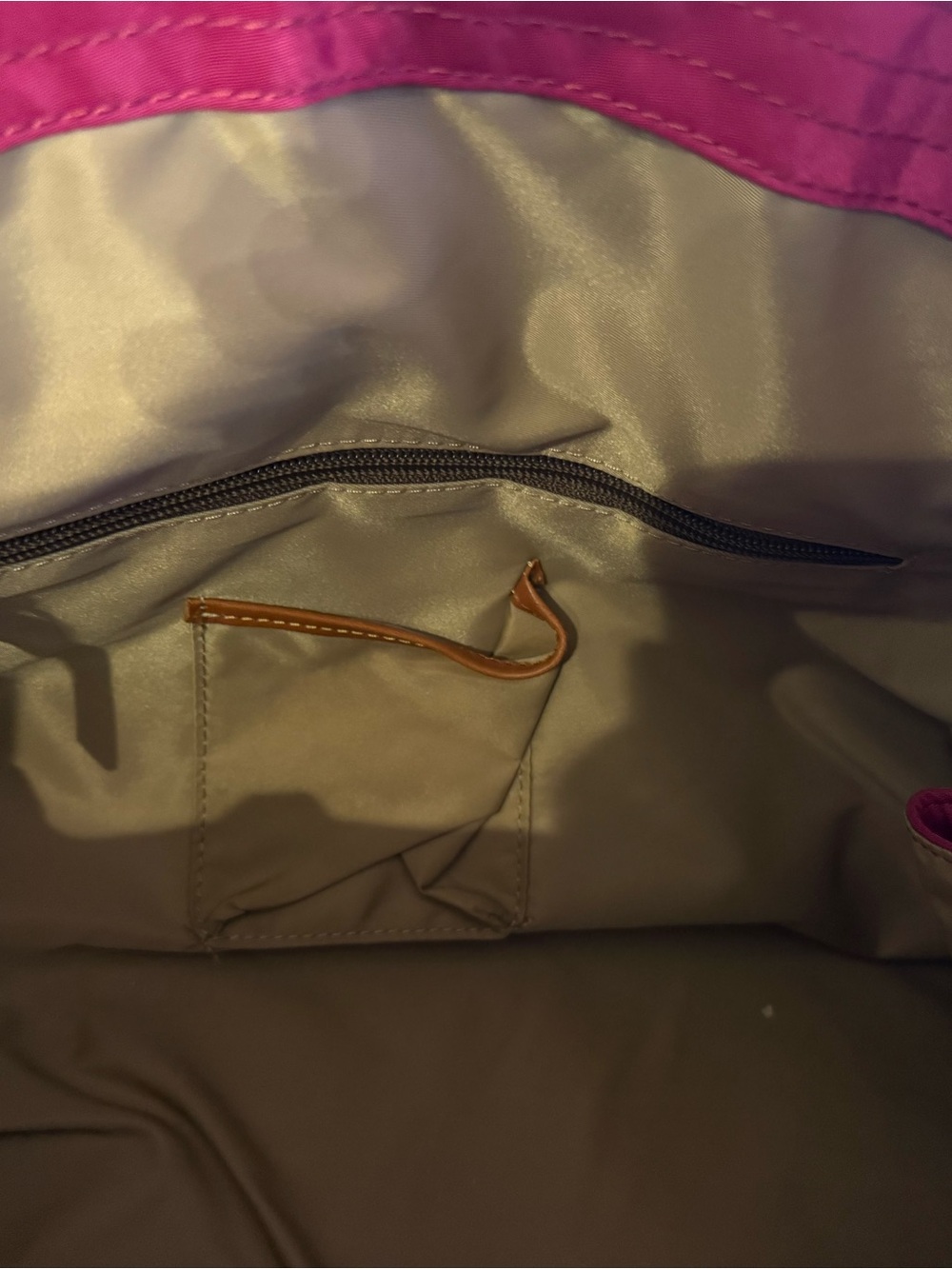 Dooney & Burke Hot Pink Large Duffle Tote with Brown Leather Trim - NWT - Picture 9 of 9